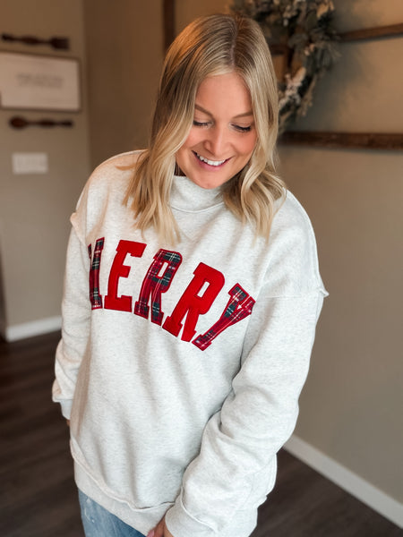 PREORDER All Things Merry Mock Neck Pullover