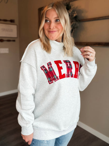 PREORDER All Things Merry Mock Neck Pullover