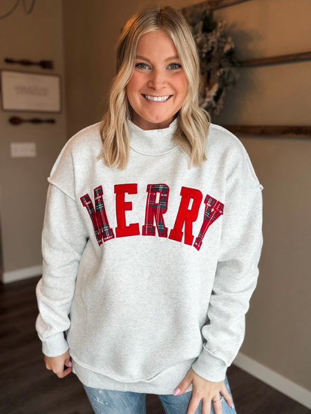 PREORDER All Things Merry Mock Neck Pullover