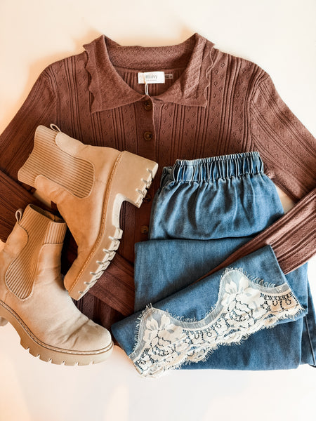 Vayla Pointelle Knit Top