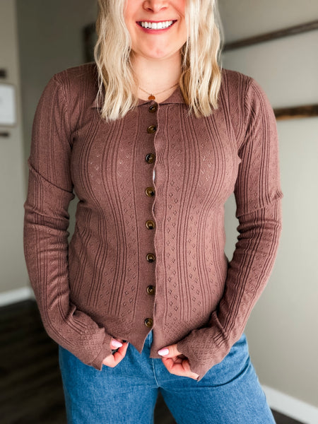 Vayla Pointelle Knit Top