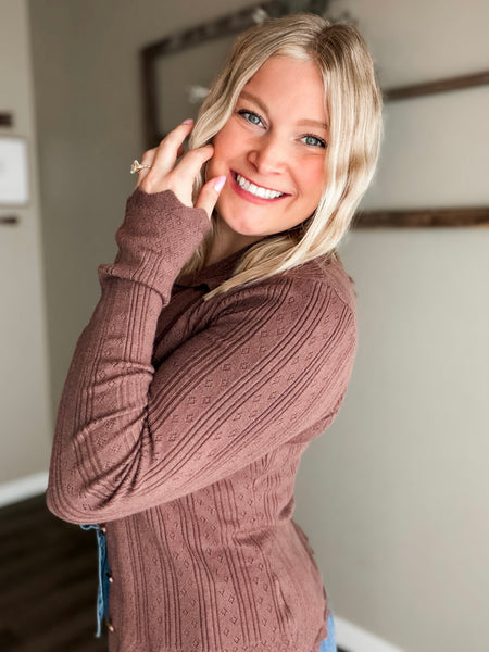 Vayla Pointelle Knit Top