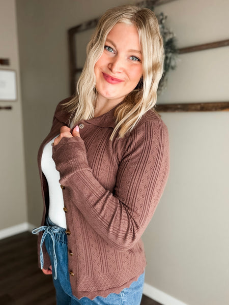 Vayla Pointelle Knit Top
