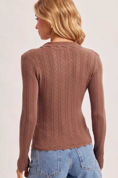 Vayla Pointelle Knit Top