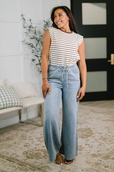 Monica High Waist Palazzo Featherweight with Drawcord RL
