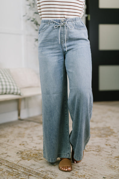 Monica High Waist Palazzo Featherweight with Drawcord RL