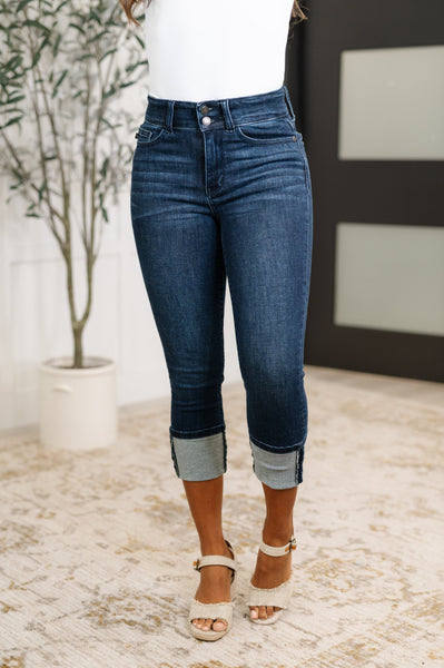 Karen High Rise Double Waist Band Capri Jeans RL - SIZE 13/31