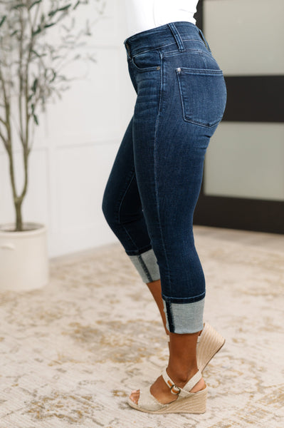 Karen High Rise Double Waist Band Capri Jeans RL - SIZE 13/31