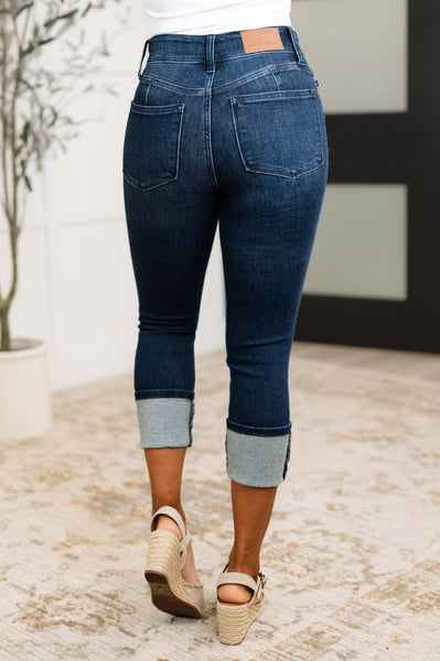 Karen High Rise Double Waist Band Capri Jeans RL - SIZE 13/31