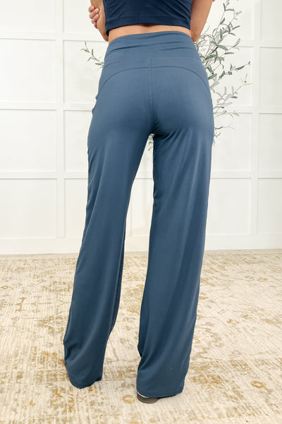 Leg Day Legends Straight Leg Bottoms in Code Blue - SIZE SMALL