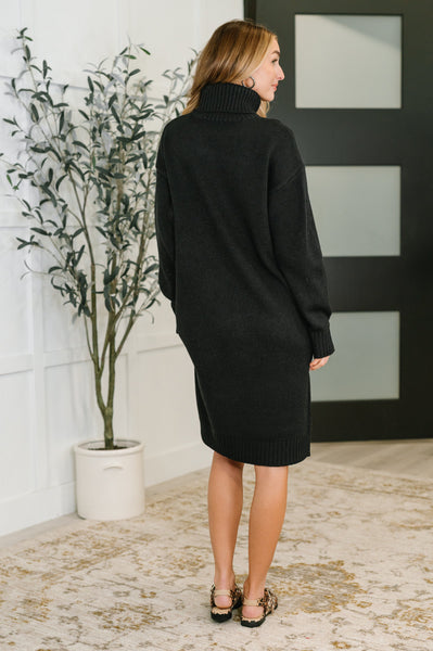 Personal Assistant Turtleneck Dress RL - Black - SIZE MEDIUM