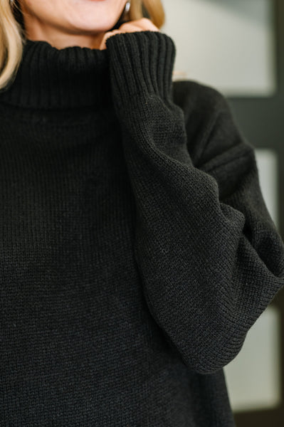 Personal Assistant Turtleneck Dress RL - Black - SIZE MEDIUM