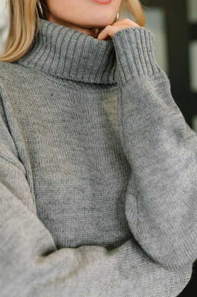 Personal Assistant Turtleneck Dress RL - Grey - SIZE LARGE