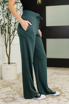 Slow Mornings High Waisted Sweats in Jungle Green - SIZE SMALL