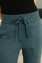 Slow Mornings High Waisted Sweats in Jungle Green - SIZE SMALL