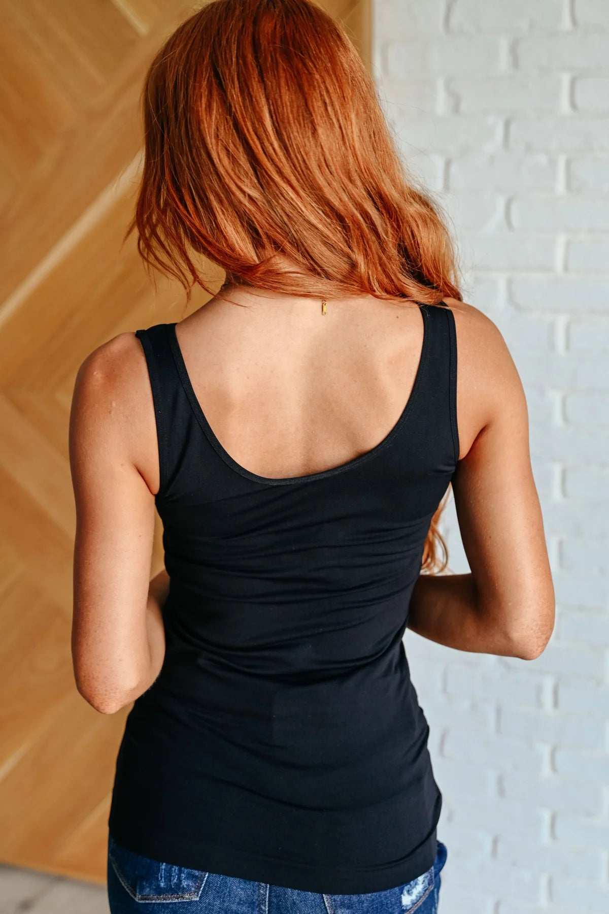 Willow Reversible Seamless Tank - Black