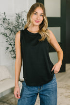 Thread Theory Round Neck Tank in Black