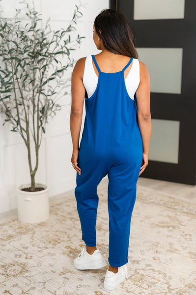 Totally Me Spaghetti Strap Jumpsuit RL - Classic Blue - SIZE S/M