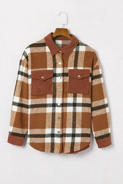 Valencia Plaid Shacket - SIZE SMALL