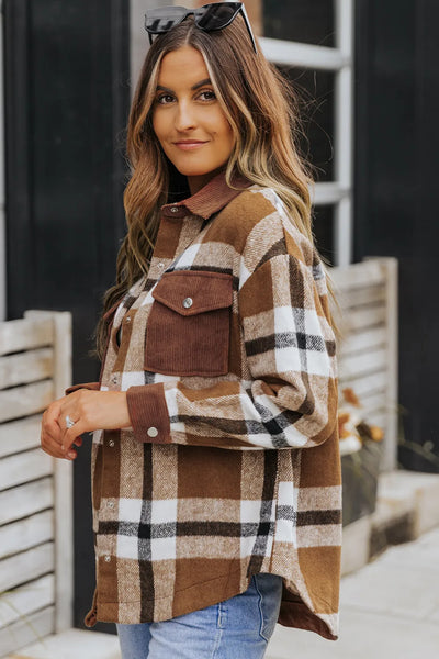 Valencia Plaid Shacket - SIZE SMALL