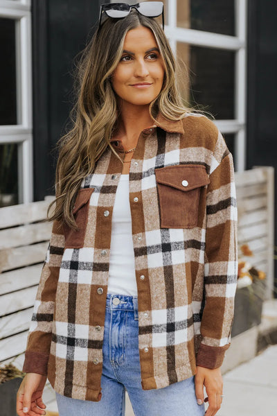 Valencia Plaid Shacket - SIZE SMALL