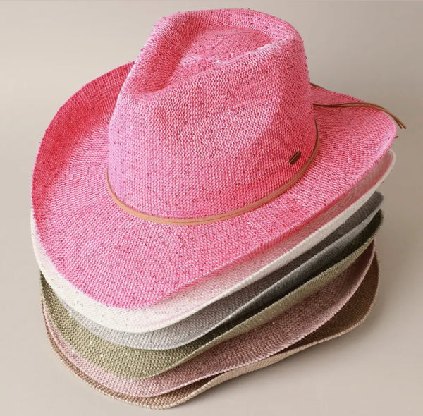 Vegas Sparkle Cowboy Hat - PINK