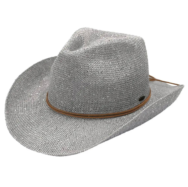 Vegas Sparkle Cowboy Hat - PINK