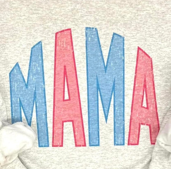 Block Letter Mama Sweatshirt - 3 Color Options