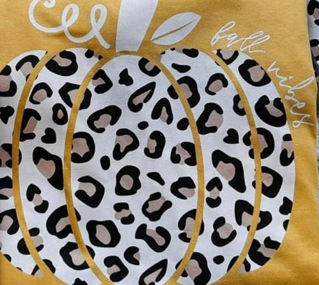 Leopard Pumpkin Graphic Tee - 2 Color Options