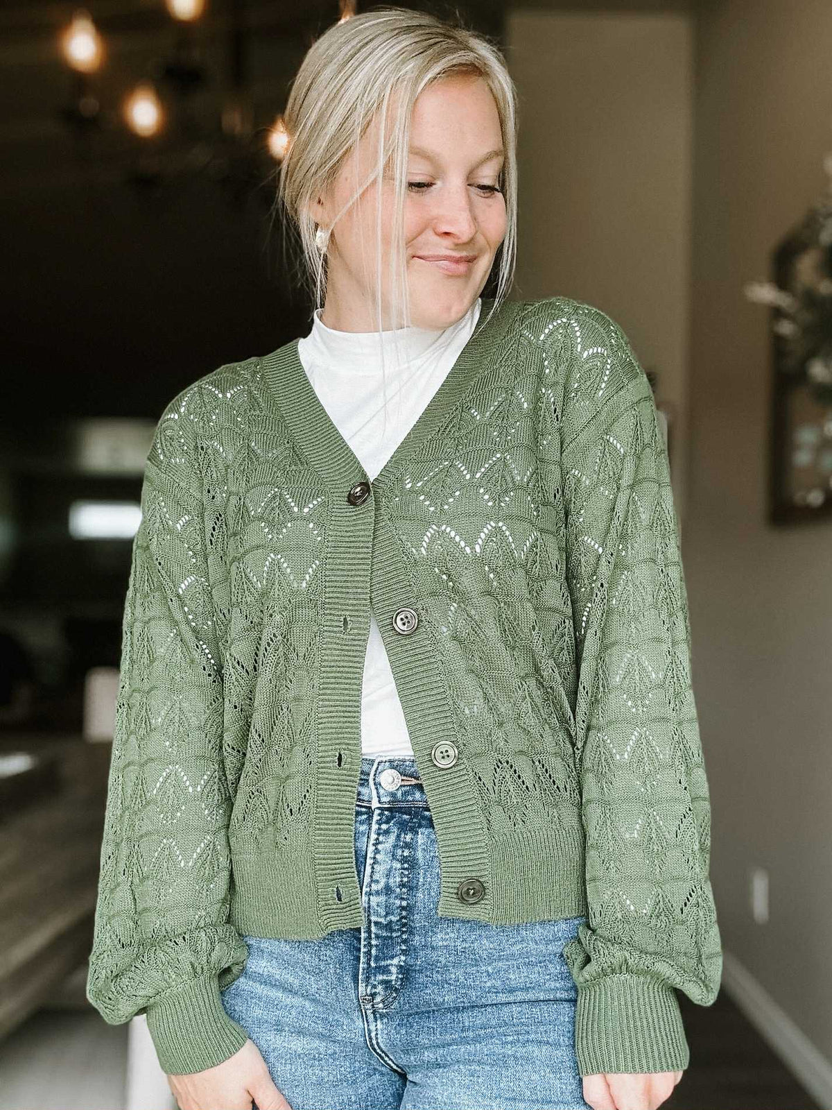 Langley Crochet Cardigan - SIZE MEDIUM