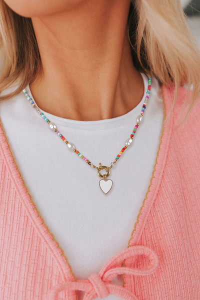 Sweetheart Beaded Necklace