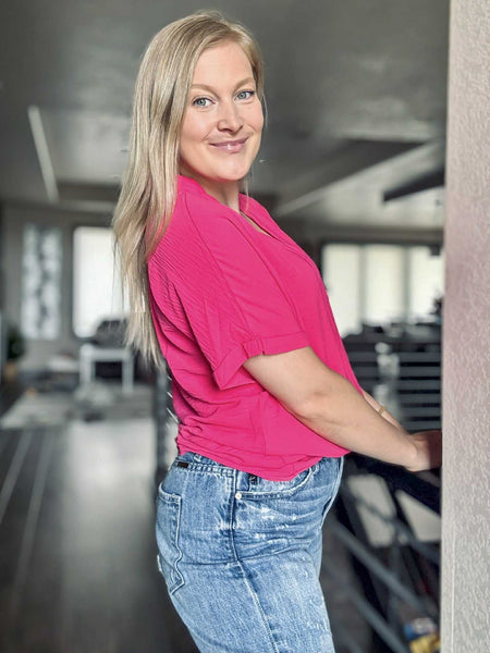 Keira V-Neck Top - SIZE MEDIUM