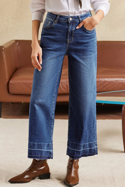 Sterling Raw Hem Cropped Denim - SIZE 8