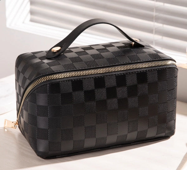 Signature Check Makeup Bag