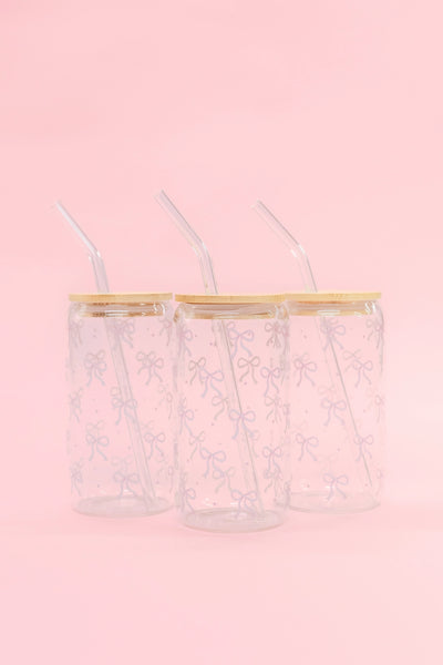 Sweet Sips Glass Tumbler - Bows