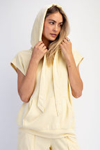 Vaela French Terry Sleeveless Hoodie