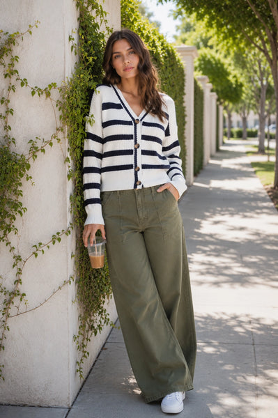 Bona Striped Cardigan