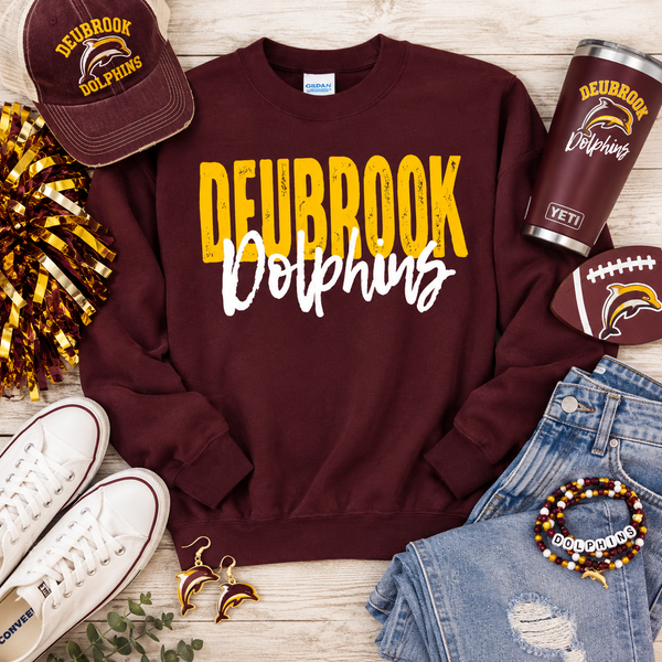 PREORDER Spiritwear Crewneck Sweatshirt - Deubrook Dolphins