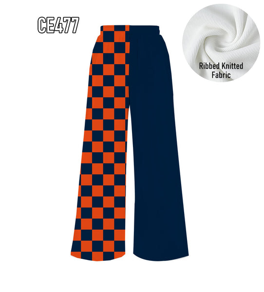 PREORDER Spiritwear Checkered Split Leg Bottom - DENVER BRONCOS