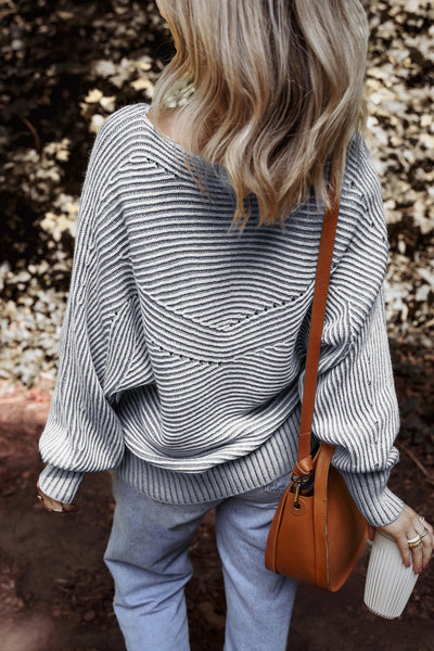 Cozy Chalet Striped Sweater - SIZE MEDIUM