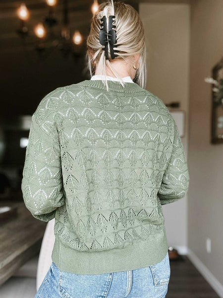 Langley Crochet Cardigan - SIZE MEDIUM
