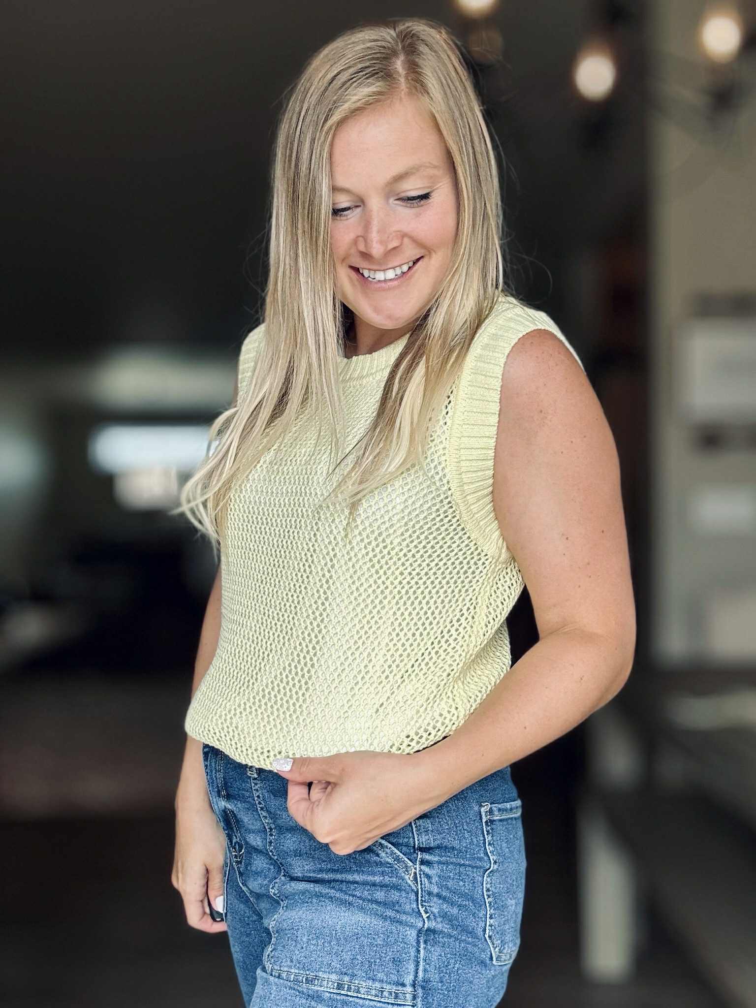 Ray of Sunshine Sweater Vest - SIZE MEDIUM