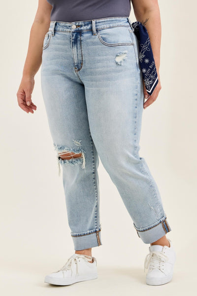 Alex Mid Rise Boyfriend Jean with Bandana Loop
