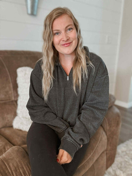 Reset Mode Quarter Zip Pullover - Black