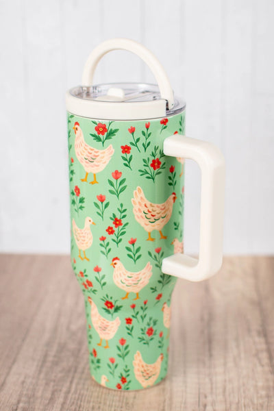 Chicken 40 Oz. Tumbler - Floral
