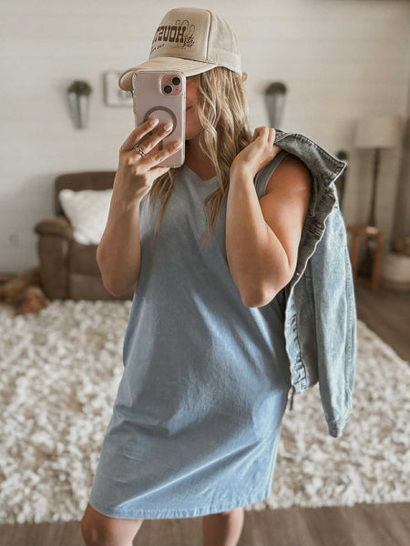 Landry Mineral Wash Tank Dress - SIZE MEDIUM