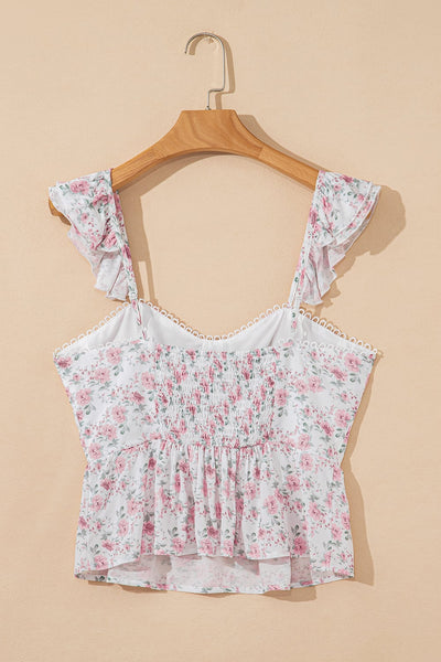Sicily Floral Peplum Tank