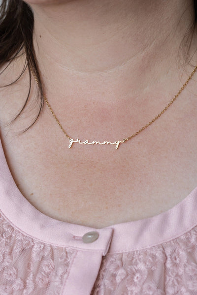 Keepsake Script Necklace