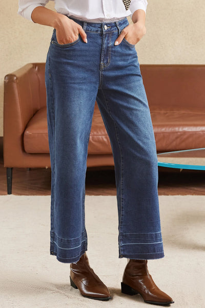 Sterling Raw Hem Cropped Denim - SIZE 8
