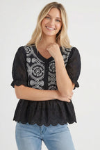 Marciella Eyelet Lace Top